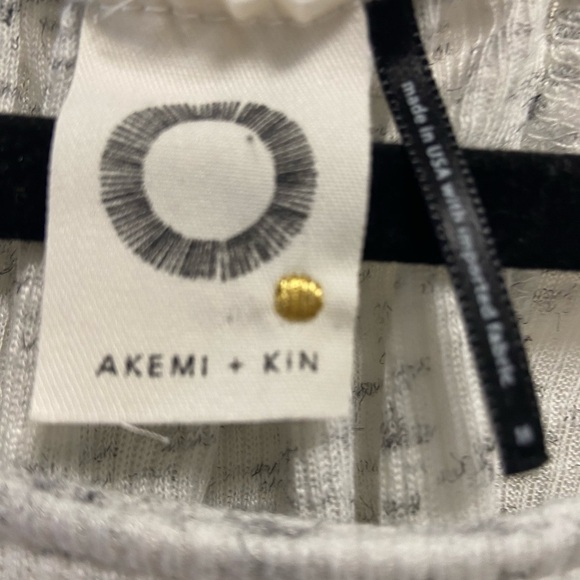 Anthropologie Akemi + Kin grey tank top swing top lace up back size medium - Picture 4 of 4